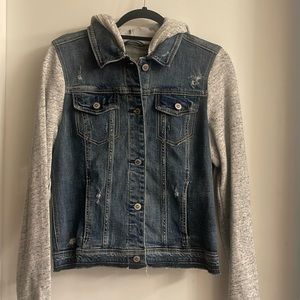 Hollister distressed hoodie jacket